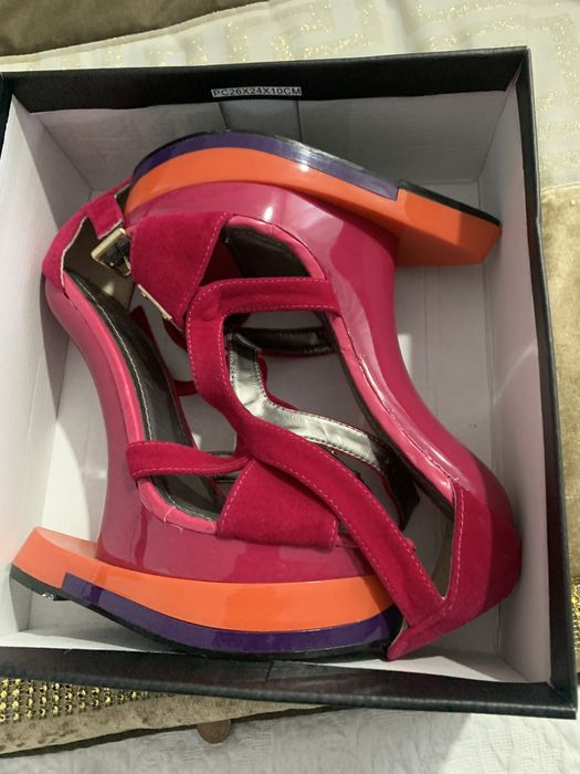 Salto alto  rosa/laranja