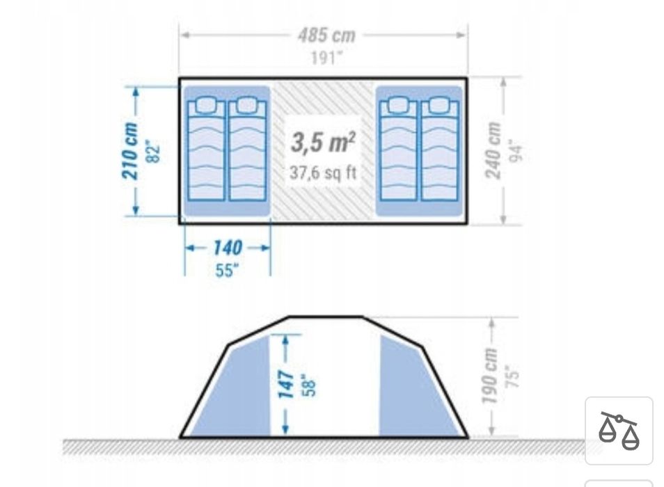 Namiot 4 osobowy. Nowy