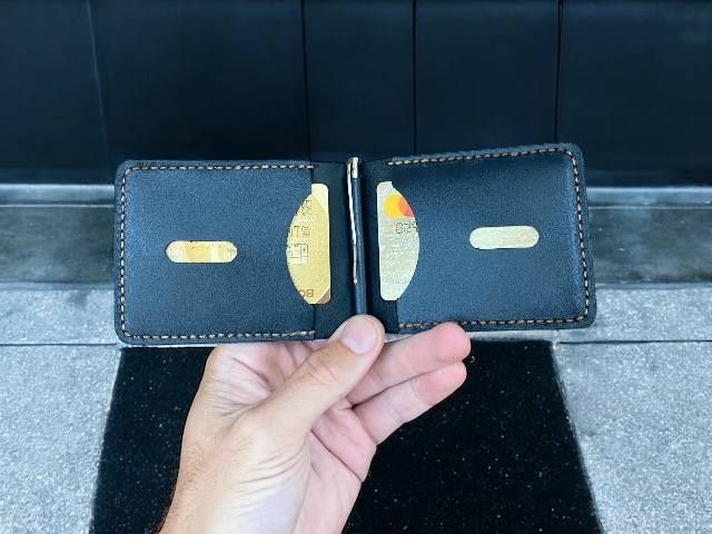 Зажим для денег мужской кожаный| Кошелек с зажимом для купюр|Затискач