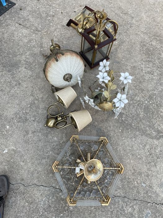 Lote de candeeiros antigos