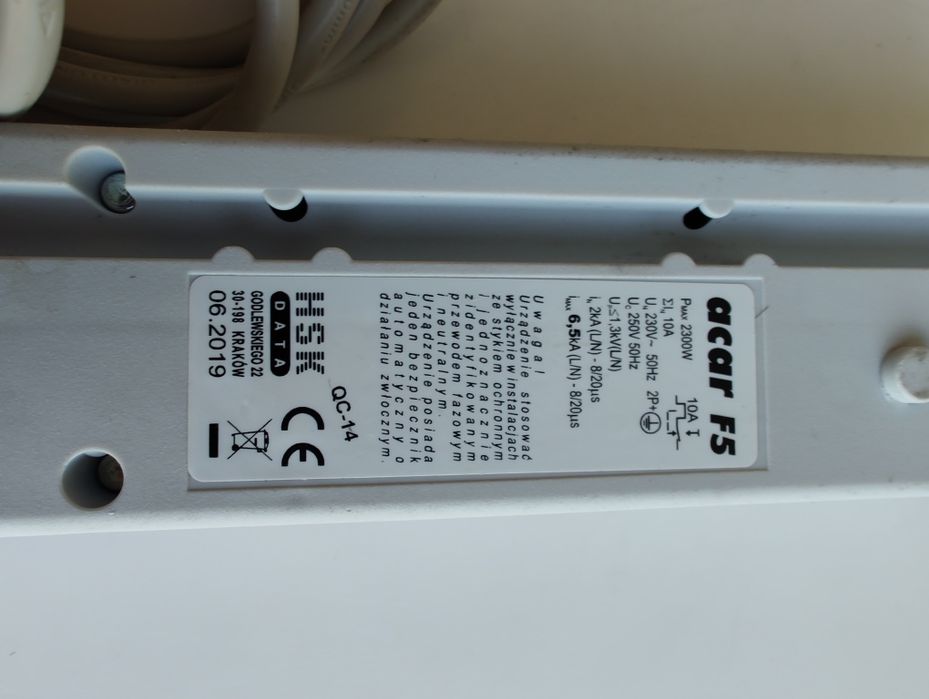 Listwa antyprzepięciowa ACAR F5  5m