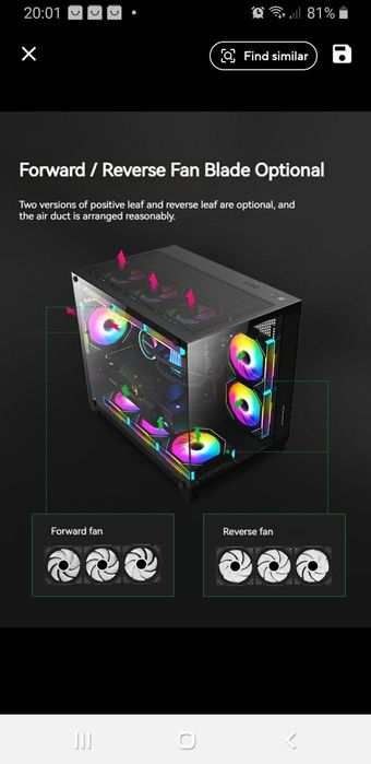 Ventilador de refrigeração silencioso para PC
