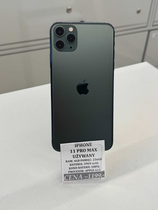 iPhone 11 Pro Max 256GB Bat 100% Topcase Vivo *Raty 0%