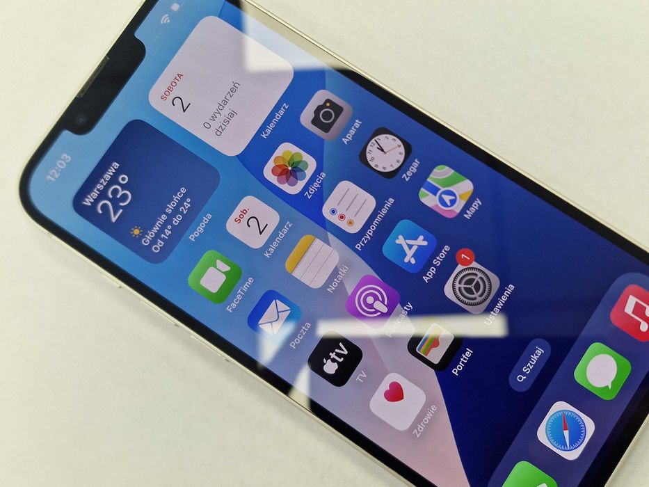Iphone 13 128GB/ Starlight/ Bat 81%/ Grade B/ Gwarancja + ładowarka