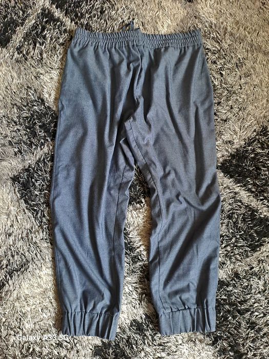 Spodnie joggery ze ściągaczami indygo Zara XL