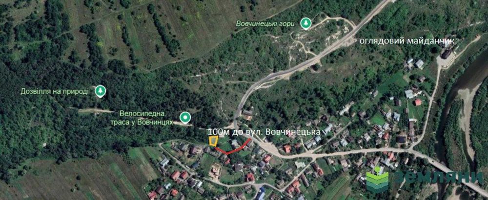 Продається земля 6.5 соток під будівництво с.Вовчинець  вул Лісова (5)