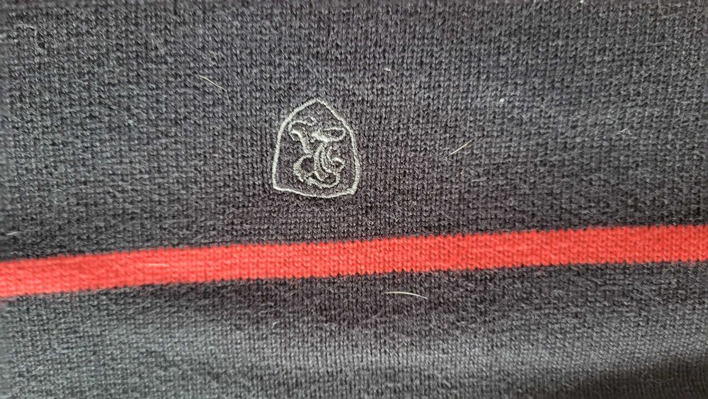 Sweter męski Ripley w paski czarno-czerwone rozm. L