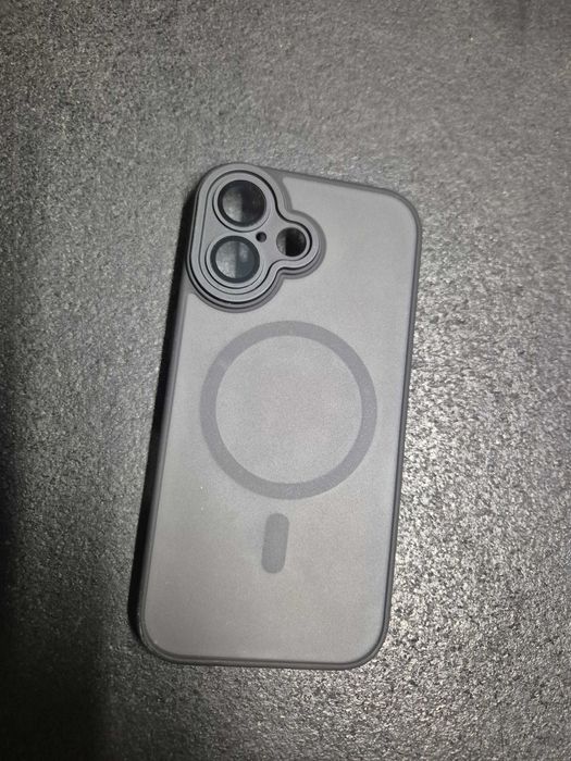 Etui Iphone 16 Apple MagSafe + szkiełko na aparat Czarne Nowe
