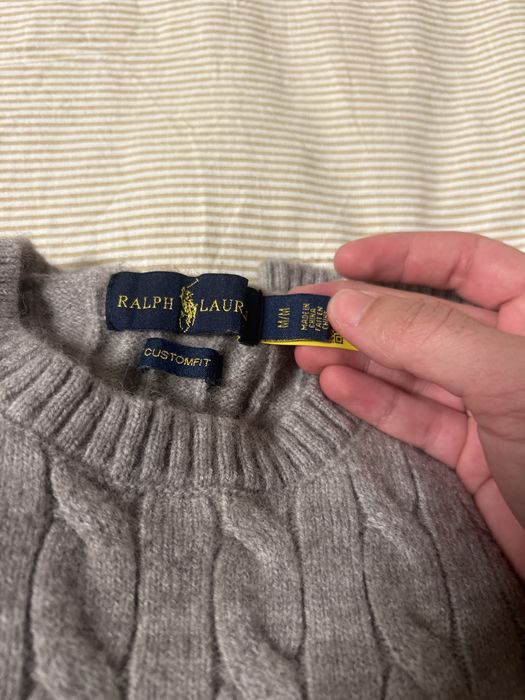 Malha cinzentra Ralph Lauren trançada
