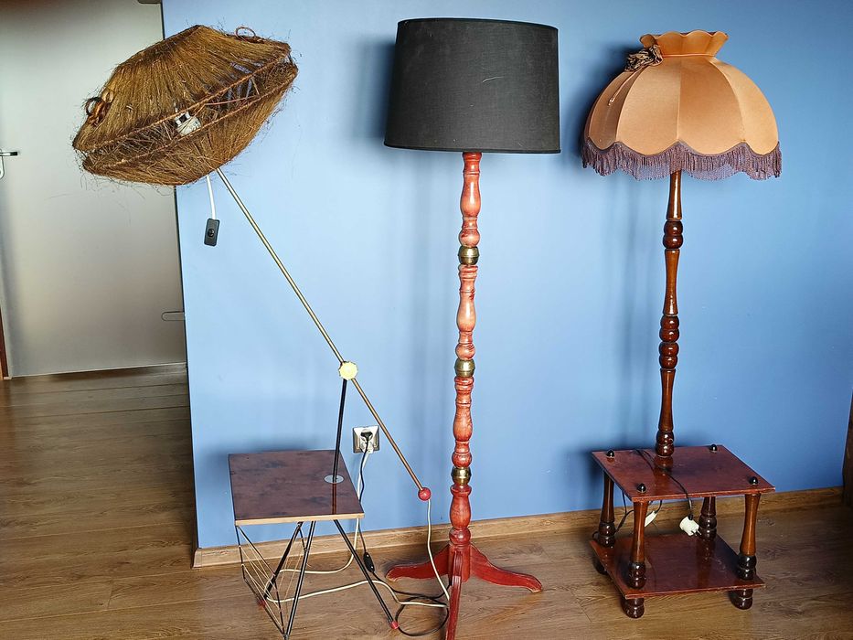 lampa podłogowa, stojąca klasyczny PRL vintage
