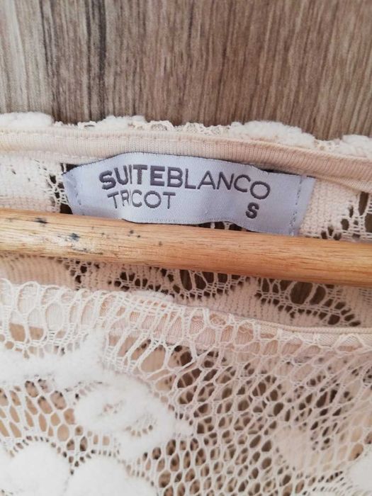 Túnica Renda Cor Bege - Blanco