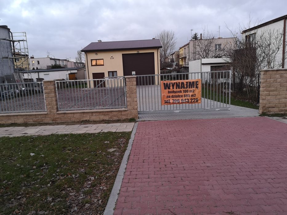 Od lutego Rzgowska 220wynajmę lokal usługowy 100m2 teren zamknięty 650