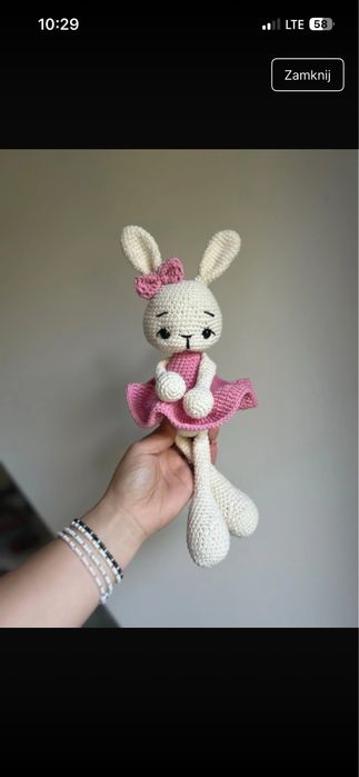 Kroliczek na szydelku handmade