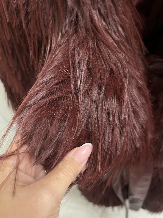 Lama bordo wino jesień IDEALNA M/L