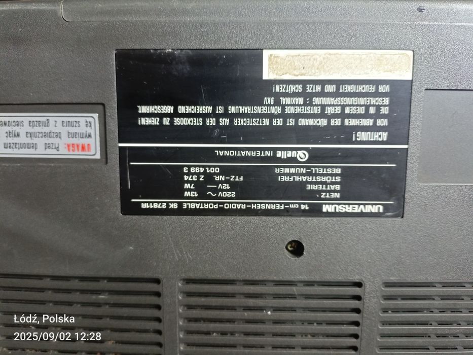 Radio telewizor retro universum sk 27811r