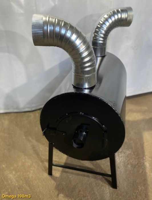 198м3! 5мм! ЖАРОПРОЧНАЯ СТАЛЬ! Печь Буржуйка Булерьян с обдувом