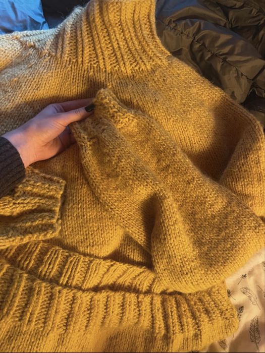 Handmade sweter wełna golf