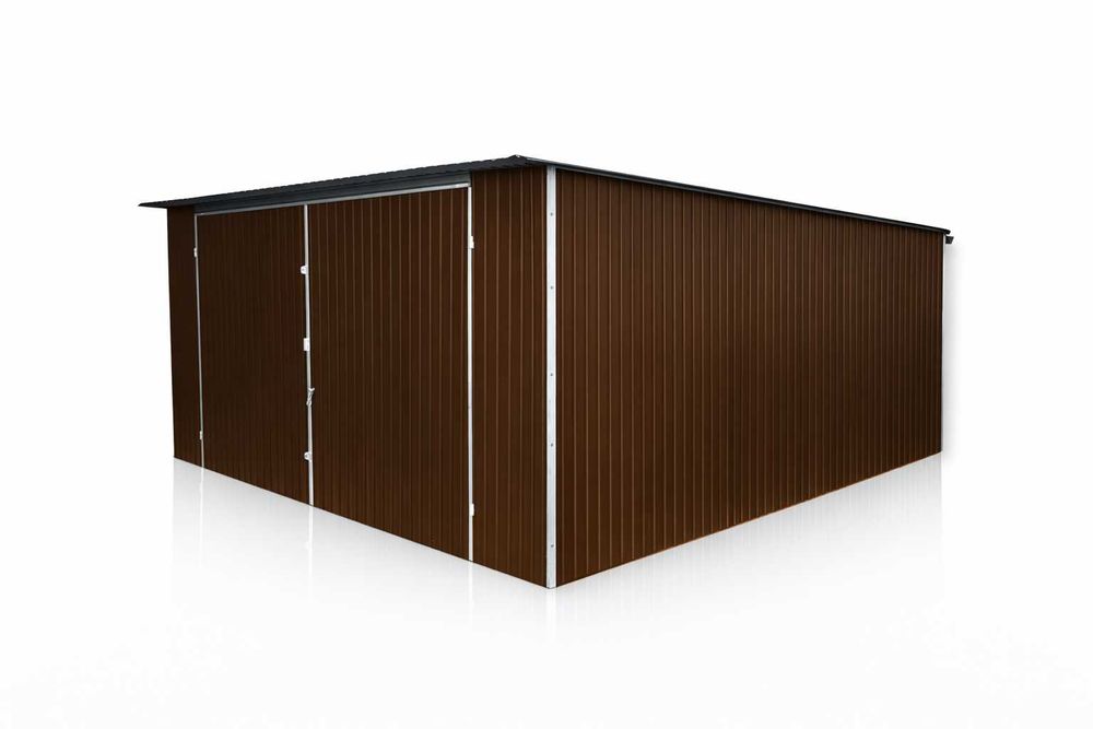 Garaż Blaszany Blaszak 4x5 Ciemny Brąz MAT PRODUCENT