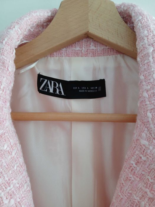Casaco bolero rosa L da Zara NOVO