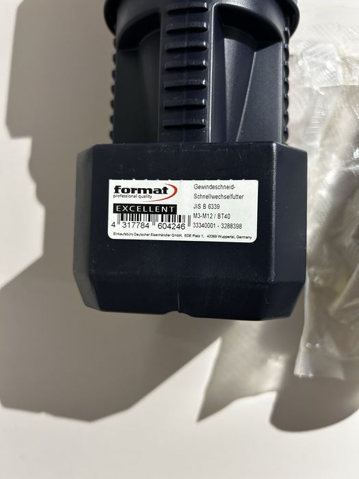 Oprawka szybkowymienna do gwintowania MAS/BT M3-12 BT40 Format