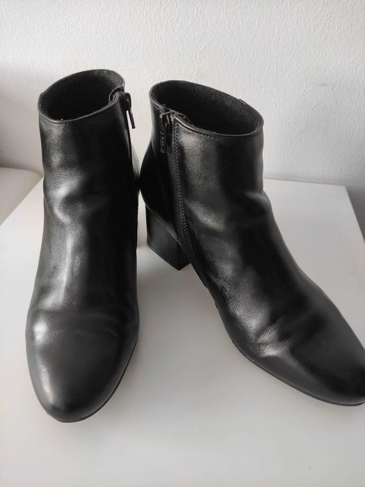 czarne skórzane botki Ryłko r.39
