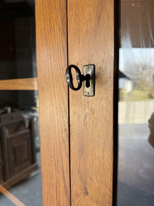 DUŻA MEGA XXL biblioteka DĘBOWA wysoka regał vintage rustykalna