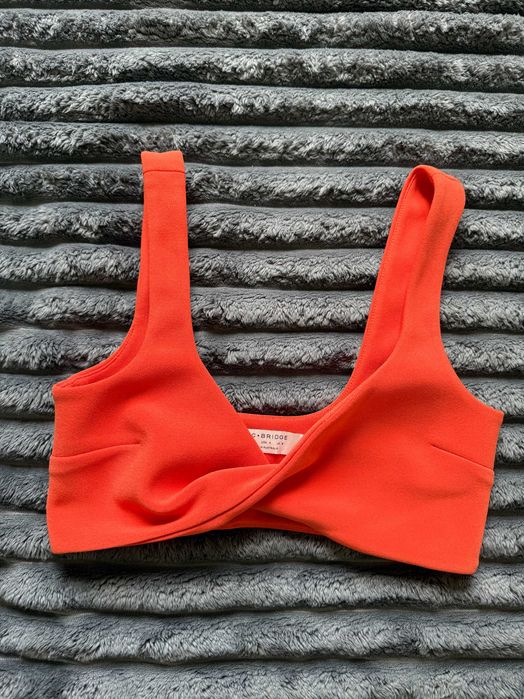 Bec & bridge Top curto S estilo bandage laranja alças finas