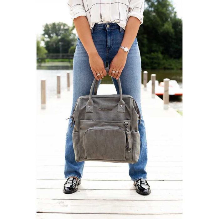 Plecak na akcesoria do przewijania Little Company Riga Knit Grey