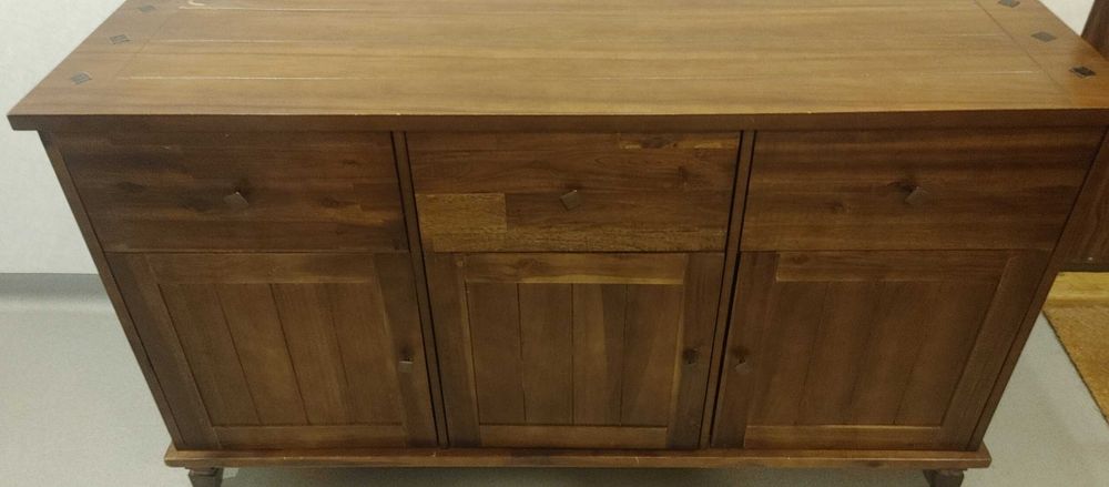 Szafka-kredens-komoda-IKEA HEMNES-LEKSVIK-Frederica-drewno