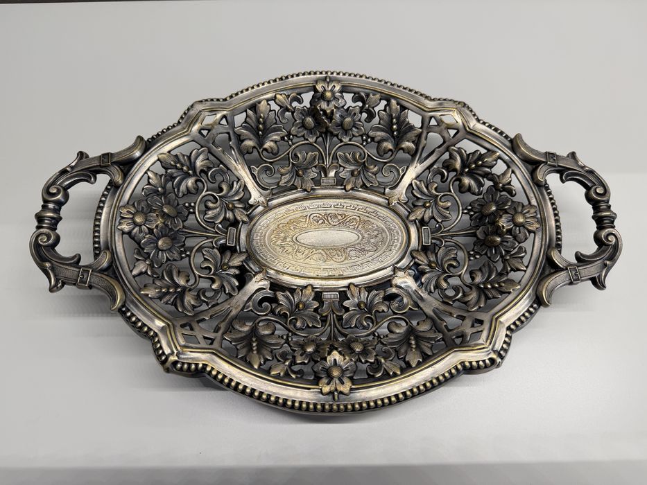 Piękna ażurowa patera Norblin & Co – Warszawa, Plater, Secesja