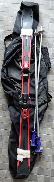 Skis Wedze 153  com saco berg e bastões