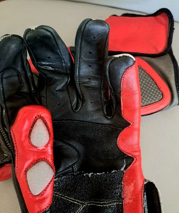 Luvas desportivas para mota em pele