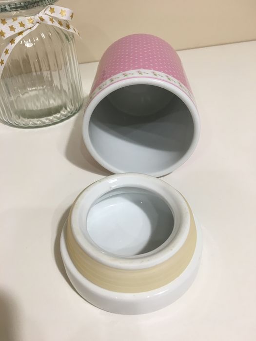 Банки для цукру круп спецій на кухню кераміка скло прованс вінтаж