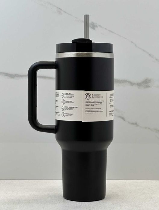 Термокружка Stanley Quencher H2.0 40oz 1.18л чорна оригінал в коробці