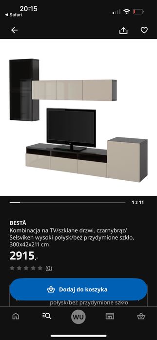 Szafki besta ikea rtv zestaw
