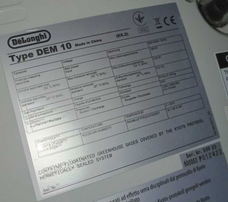 Осушувач повітря DeLonghi DEM 10