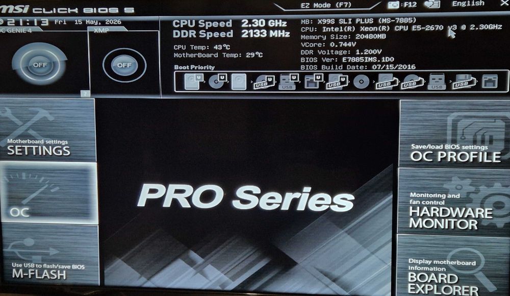 MSI X99S SLI Plus | RX 580 8GB | 2TB SSD | Corsair 750W