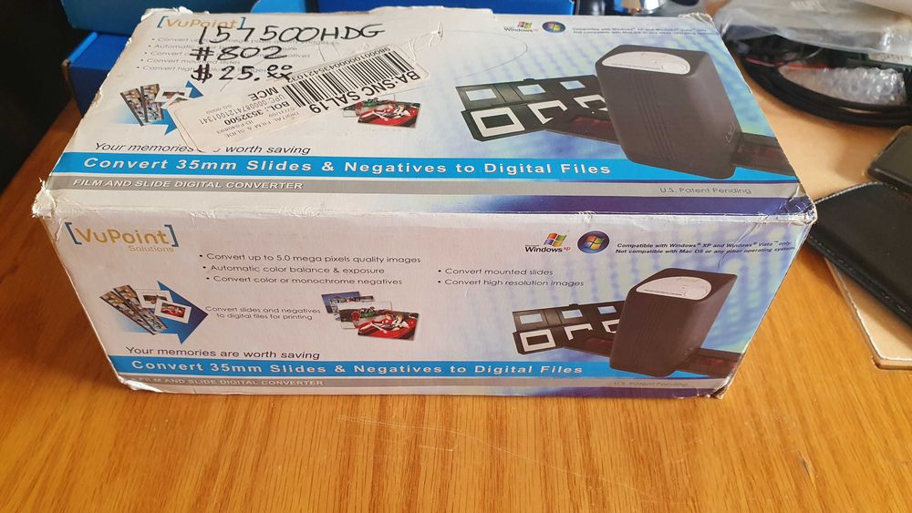 Scanner de negativos de 35mm e slides sensor de 5MP