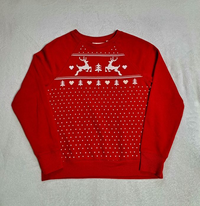 Bluza z nadrukiem  jelenia  I sercem unisex  na Silverster, sesje, swi