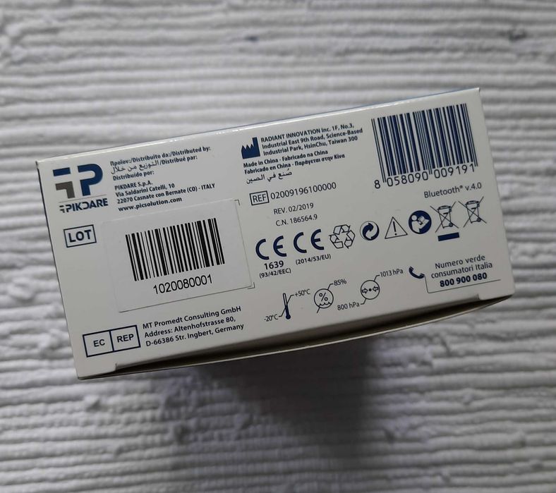 PIC Termometr douszny na podczerwień Bluetooth Thermo Diary Ear