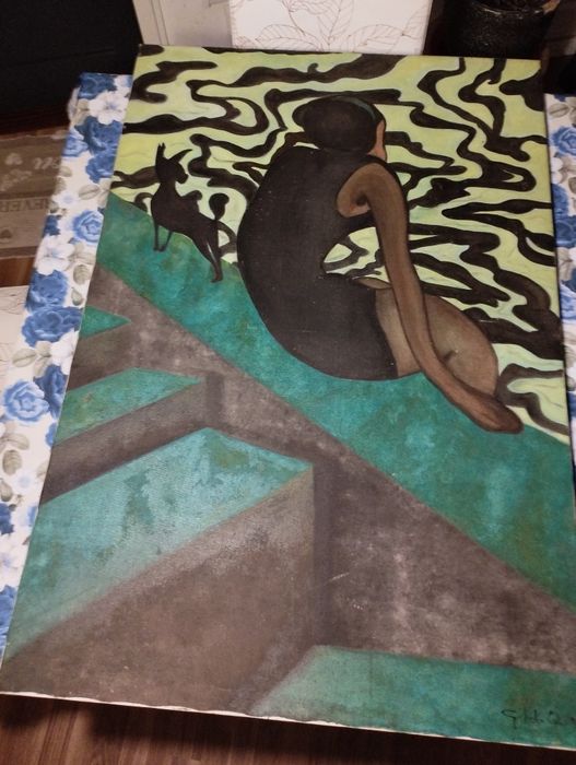 Quadro pintado a óleo