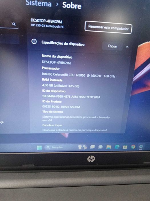 Notebook HP ProBook 250 G4