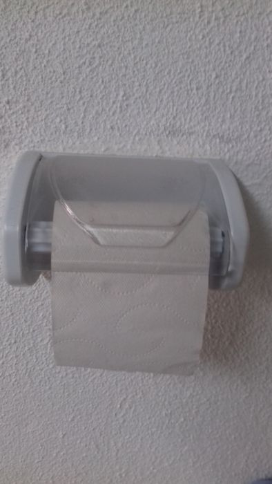 Suporte de papel casa de banho branco/plastíco