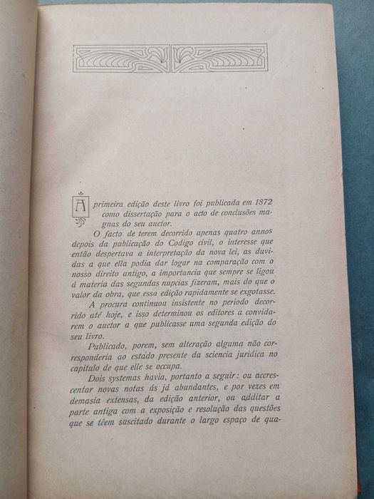 Julio de Vilhena, As Segundas Nupcias no Direito Civil Moderno