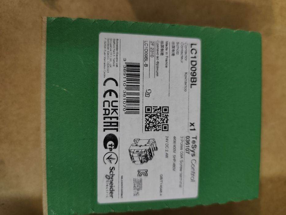 Stycznik Schneider Electric LC1D25BD – 25A lub LC1D09BL 1 szt