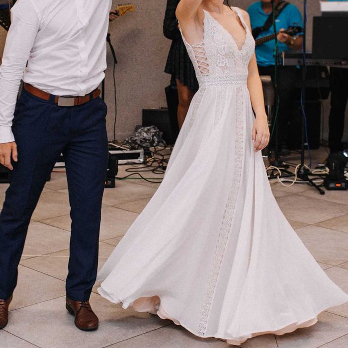 Suknia ślubna boho, rozmiar 34-36