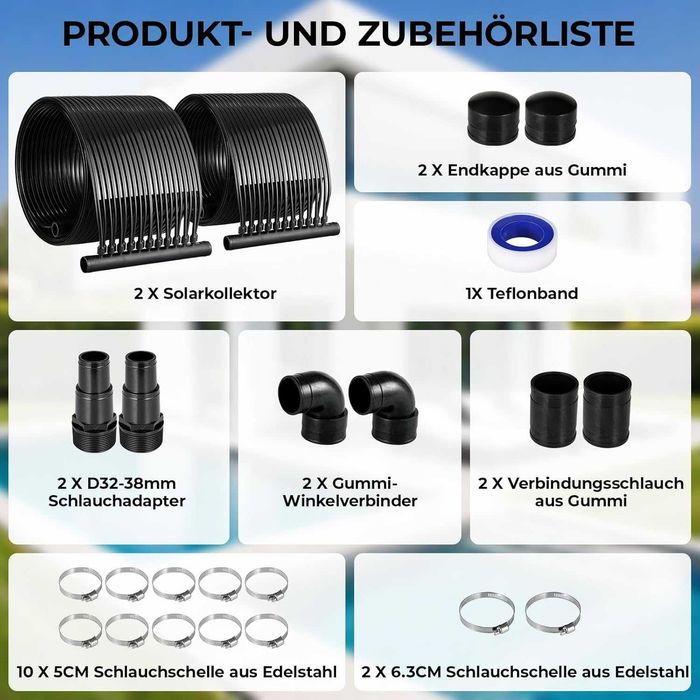 NOWY Solar/grzałka/kolektor słoneczny/ogrzewanie DO BASENU !A3000!