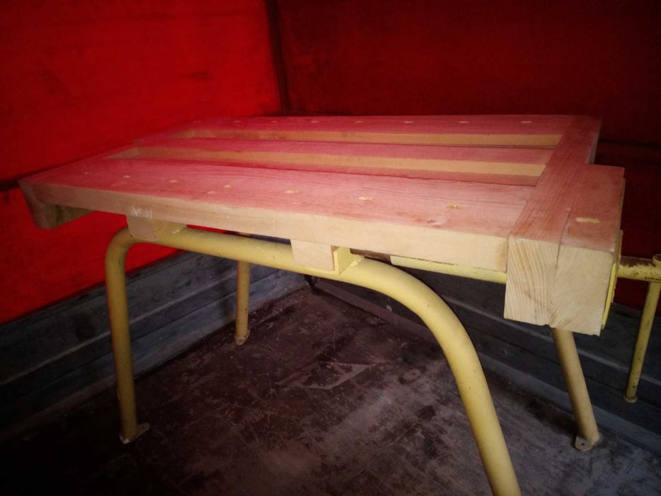 Strugnica, warsztat stolarski, stół warsztatowy.