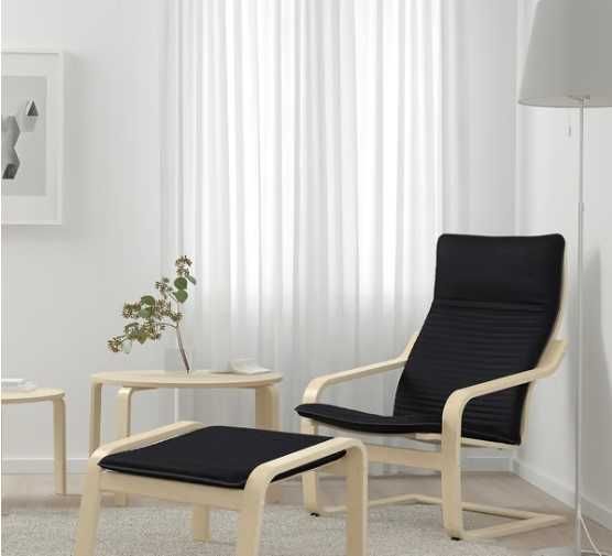 Poltrona Poang + Repousa-pés como nova