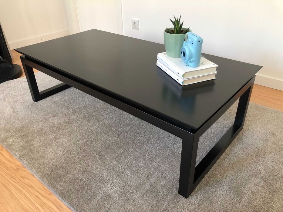 Mesa de centro sala preta 120x60